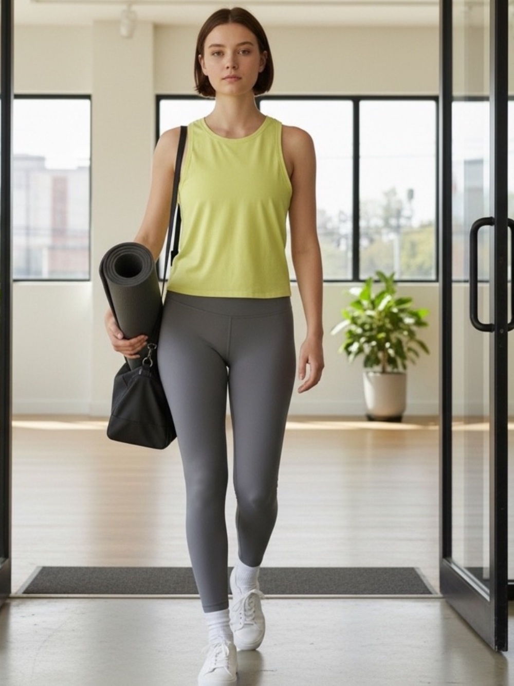 Beyond yoga yellow sleeveless tank top butter soft